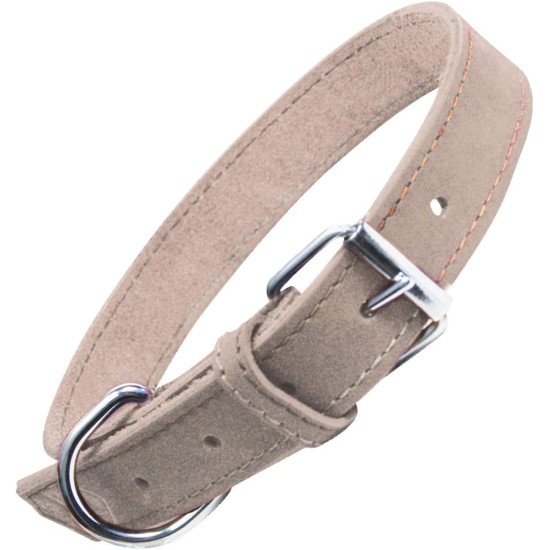 Nubuck Leather Dog Collar, Adjustable D-shaped Ring, 250g, 35cm to 70cm, Unisex, All Breeds, Blue Nubuck Leather Dog Collar, Adjustable D-shaped Ring, 250g, 35cm to 70cm, Unisex, All Breeds, Blue