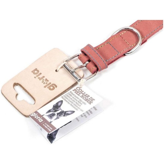 Nubuck Leather Dog Collar, Adjustable D-shaped Ring, 250g, 35cm to 70cm, Unisex, All Breeds, Blue Nubuck Leather Dog Collar, Adjustable D-shaped Ring, 250g, 35cm to 70cm, Unisex, All Breeds, Blue