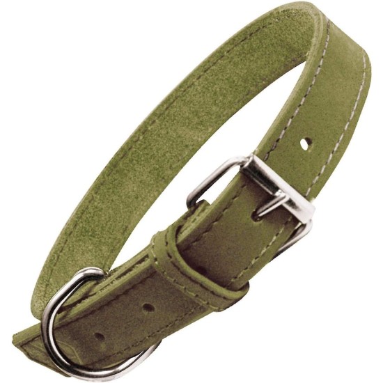 Nubuck Leather Dog Collar, Adjustable D-shaped Ring, 250g, 35cm to 70cm, Unisex, All Breeds, Blue Nubuck Leather Dog Collar, Adjustable D-shaped Ring, 250g, 35cm to 70cm, Unisex, All Breeds, Blue