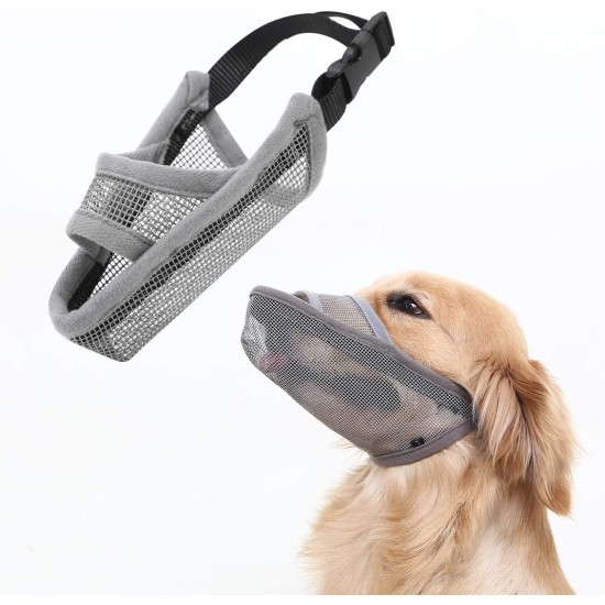 Nylon Muzzle for Small Medium Large Dogs, Breathable and Drinkable Muzzle for Barking and Anti-Barking (Black, M) Nylon Muzzle for Small Medium Large Dogs, Breathable and Drinkable Muzzle for Barking and Anti-Barking (Black, M)