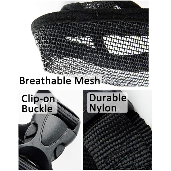 Nylon Muzzle for Small Medium Large Dogs, Breathable and Drinkable Muzzle for Barking and Anti-Barking (Black, M) Nylon Muzzle for Small Medium Large Dogs, Breathable and Drinkable Muzzle for Barking and Anti-Barking (Black, M)