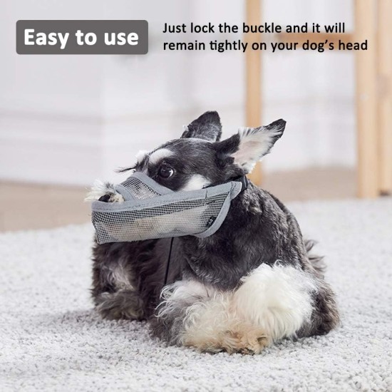 Nylon Muzzle for Small Medium Large Dogs, Breathable and Drinkable Muzzle for Barking and Anti-Barking (Black, M) Nylon Muzzle for Small Medium Large Dogs, Breathable and Drinkable Muzzle for Barking and Anti-Barking (Black, M)
