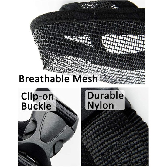 Nylon Muzzle for Small Medium Large Dogs, Breathable and Drinkable Muzzle for Barking and Anti-Barking (Black, M) Nylon Muzzle for Small Medium Large Dogs, Breathable and Drinkable Muzzle for Barking and Anti-Barking (Black, M)