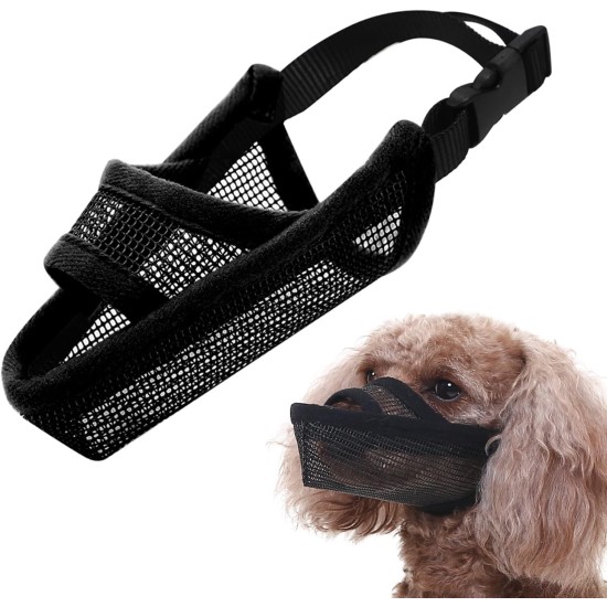 Nylon Muzzle for Small Medium Large Dogs, Breathable and Drinkable Muzzle for Barking and Anti-Barking (Grey, M) Nylon Muzzle for Small Medium Large Dogs, Breathable and Drinkable Muzzle for Barking and Anti-Barking (Grey, M)