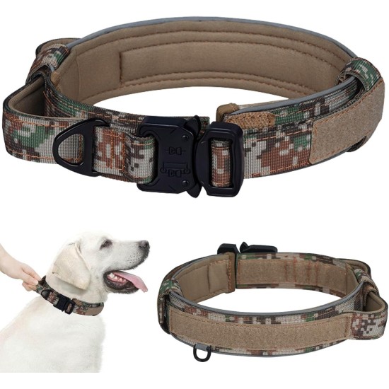 OCSOSO Dog Collar Suitable for Training and Hunters, Waterproof and Durable Tactical Dog Collar, Adjustable Size, Wide Collar Dog, Ideal for Small, Medium, Large Dogs (M Brown) OCSOSO Dog Collar Suitable for Training and Hunters, Waterproof and Durable Tactical Dog Collar, Adjustable Size, Wide Collar Dog, Ideal for Small, Medium, Large Dogs (M Brown)