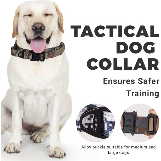 OCSOSO Dog Collar Suitable for Training and Hunters, Waterproof and Durable Tactical Dog Collar, Adjustable Size, Wide Collar Dog, Ideal for Small, Medium, Large Dogs (M Brown) OCSOSO Dog Collar Suitable for Training and Hunters, Waterproof and Durable Tactical Dog Collar, Adjustable Size, Wide Collar Dog, Ideal for Small, Medium, Large Dogs (M Brown)
