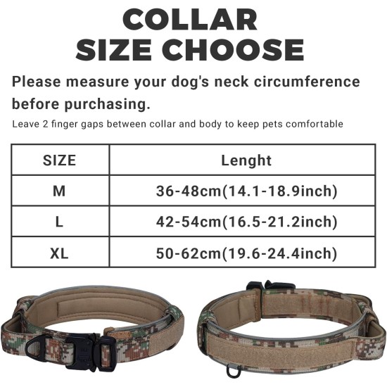 OCSOSO Dog Collar Suitable for Training and Hunters, Waterproof and Durable Tactical Dog Collar, Adjustable Size, Wide Collar Dog, Ideal for Small, Medium, Large Dogs (M Brown) OCSOSO Dog Collar Suitable for Training and Hunters, Waterproof and Durable Tactical Dog Collar, Adjustable Size, Wide Collar Dog, Ideal for Small, Medium, Large Dogs (M Brown)