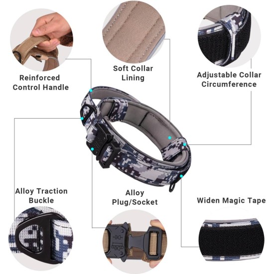 OCSOSO Dog Collar Suitable for Training and Hunters, Waterproof and Durable Tactical Dog Collar, Adjustable Size, Wide Collar Dog, Ideal for Small, Medium, Large Dogs (M Brown) OCSOSO Dog Collar Suitable for Training and Hunters, Waterproof and Durable Tactical Dog Collar, Adjustable Size, Wide Collar Dog, Ideal for Small, Medium, Large Dogs (M Brown)