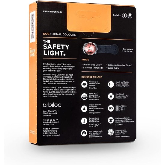 Orbiloc Dog Dual LED Light for Dogs Orbiloc Dog Dual LED Light for Dogs