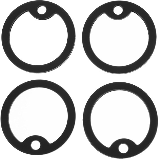 POPETPOP 4pcs Silicone Dog Tags Noise Reduction Protection Black 3.9 x 0.4 cm Round Dog Tags POPETPOP 4pcs Silicone Dog Tags Noise Reduction Protection Black 3.9 x 0.4 cm Round Dog Tags