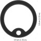 POPETPOP 4pcs Silicone Dog Tags Noise Reduction Protection Black 3.9 x 0.4 cm Round Dog Tags POPETPOP 4pcs Silicone Dog Tags Noise Reduction Protection Black 3.9 x 0.4 cm Round Dog Tags