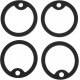 POPETPOP 4pcs Silicone Dog Tags Noise Reduction Protection Black 3.9 x 0.4 cm Round Dog Tags POPETPOP 4pcs Silicone Dog Tags Noise Reduction Protection Black 3.9 x 0.4 cm Round Dog Tags