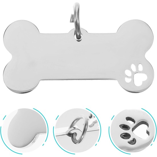 POPETPOP Blank Dog Tags: Pack of 8 Dog Tags Blanks Stainless Steel Address Tags Dog Personalised Dog Tag Cat Tag - Dog Collar Pendant for Dogs Cats POPETPOP Blank Dog Tags: Pack of 8 Dog Tags Blanks Stainless Steel Address Tags Dog Personalised Dog Tag Cat Tag - Dog Collar Pendant for Dogs Cats