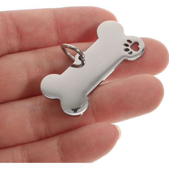 POPETPOP Blank Dog Tags: Pack of 8 Dog Tags Blanks Stainless Steel Address Tags Dog Personalised Dog Tag Cat Tag - Dog Collar Pendant for Dogs Cats POPETPOP Blank Dog Tags: Pack of 8 Dog Tags Blanks Stainless Steel Address Tags Dog Personalised Dog Tag Cat Tag - Dog Collar Pendant for Dogs Cats
