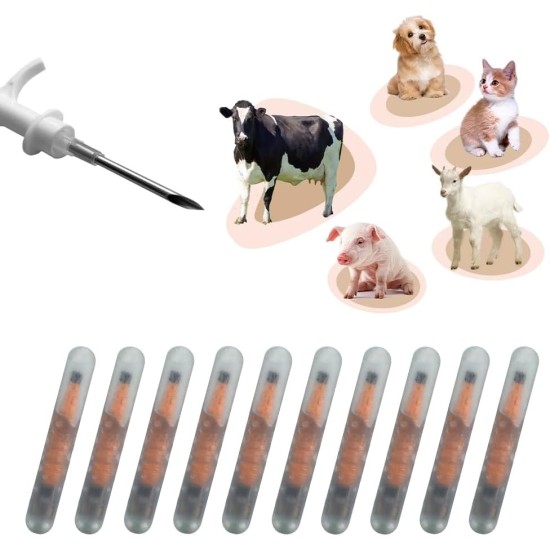 Pack of 10 Mini 1.25 mm Microchip for Dogs and Cats, Lightweight Label Glass Tube Mini Lightweight for Identification Chip Glass Tube Animal Tag Reader Pets for Pet Dog Cat Cow Pig Pack of 10 Mini 1.25 mm Microchip for Dogs and Cats, Lightweight Label Glass Tube Mini Lightweight for Identification Chip Glass Tube Animal Tag Reader Pets for Pet Dog Cat Cow Pig