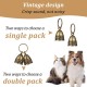 Pack of 2 Copper Cat Collar Bells for Small Pets, 0.7 Inch Brass Cat Collar Pendant, Retro Craft Bells, Anti-Lost ID Tags for Kittens and Puppies Outdoor Pack of 2 Copper Cat Collar Bells for Small Pets, 0.7 Inch Brass Cat Collar Pendant, Retro Craft Bells, Anti-Lost ID Tags for Kittens and Puppies Outdoor