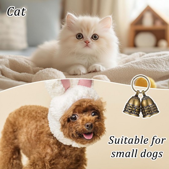 Pack of 2 Copper Cat Collar Bells for Small Pets, 0.7 Inch Brass Cat Collar Pendant, Retro Craft Bells, Anti-Lost ID Tags for Kittens and Puppies Outdoor Pack of 2 Copper Cat Collar Bells for Small Pets, 0.7 Inch Brass Cat Collar Pendant, Retro Craft Bells, Anti-Lost ID Tags for Kittens and Puppies Outdoor