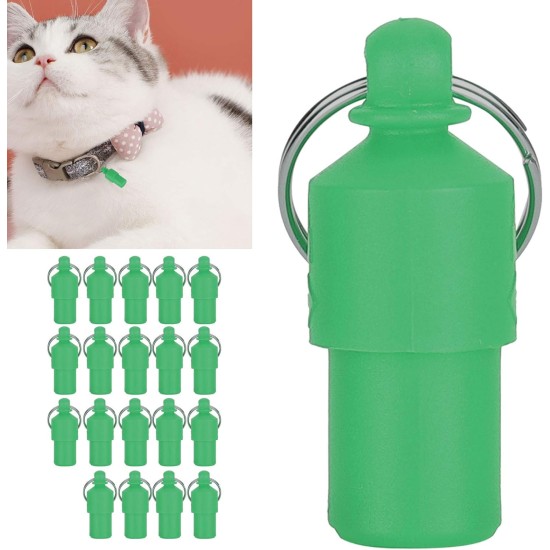 Pack of 20 Anti-Lost Pet ID Tag Dog Cat ID Name Address Label Storage Tube Tube Collar Pendant Collar Type Plate for Pets Dogs Cats (Green) Pack of 20 Anti-Lost Pet ID Tag Dog Cat ID Name Address Label Storage Tube Tube Collar Pendant Collar Type Plate for Pets Dogs Cats (Green)