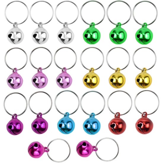 Pack of 20 Colourful Metal Bells, Dog Bell, Dog Bells, Cat Bell for Dog Collar Charm, Cat Bell Pendant Bells Dog Necklace Accessories Decoration, Pet Pendant Accessories Pack of 20 Colourful Metal Bells, Dog Bell, Dog Bells, Cat Bell for Dog Collar Charm, Cat Bell Pendant Bells Dog Necklace Accessories Decoration, Pet Pendant Accessories