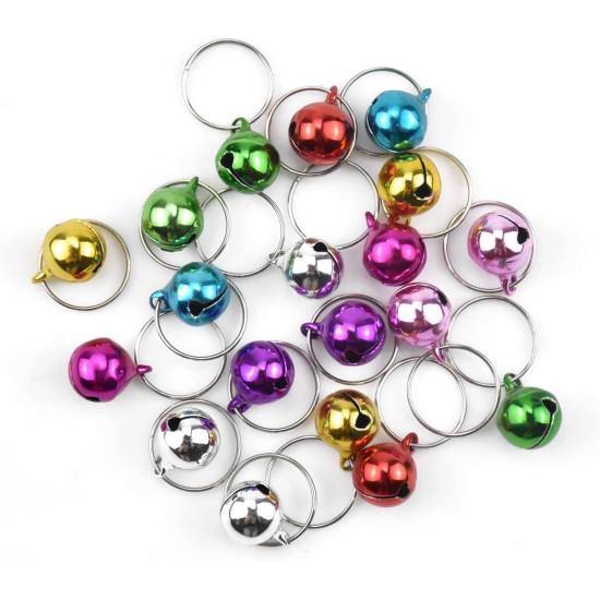 Pack of 20 Colourful Metal Bells, Dog Bell, Dog Bells, Cat Bell for Dog Collar Charm, Cat Bell Pendant Bells Dog Necklace Accessories Decoration, Pet Pendant Accessories Pack of 20 Colourful Metal Bells, Dog Bell, Dog Bells, Cat Bell for Dog Collar Charm, Cat Bell Pendant Bells Dog Necklace Accessories Decoration, Pet Pendant Accessories