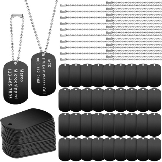 Pack of 25 Engraved Dog Tags Aluminium Rectangle Blank Tags Black Blank Sign Shape Pendant Dog Tag for Necklace Bracelet Jewellery Pendant Key Chains Dog Tag Pack of 25 Engraved Dog Tags Aluminium Rectangle Blank Tags Black Blank Sign Shape Pendant Dog Tag for Necklace Bracelet Jewellery Pendant Key Chains Dog Tag