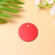 Pack of 25 Stamps, Blank Tags, Aluminium Alloy Round Tag with Hole, Pets Blank Tag, Traction Rope Pendant, Accessories for Puppies, Pets, DIY, 3.5 cm/1.4 Inches