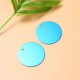 Pack of 25 Stamps, Blank Tags, Aluminium Alloy Round Tag with Hole, Pets Blank Tag, Traction Rope Pendant, Accessories for Puppies, Pets, DIY, 3.5 cm/1.4 Inches
