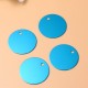 Pack of 25 Stamps, Blank Tags, Aluminium Alloy Round Tag with Hole, Pets Blank Tag, Traction Rope Pendant, Accessories for Puppies, Pets, DIY, 3.5 cm/1.4 Inches