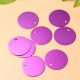 Pack of 25 Stamps, Blank Tags, Aluminium Alloy Round Tag with Hole, Pets Blank Tag, Traction Rope Pendant, Accessories for Puppies, Pets, DIY, 3.5 cm/1.4 Inches