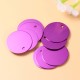 Pack of 25 Stamps, Blank Tags, Aluminium Alloy Round Tag with Hole, Pets Blank Tag, Traction Rope Pendant, Accessories for Puppies, Pets, DIY, 3.5 cm/1.4 Inches