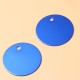 Pack of 25 Stamps, Blank Tags, Aluminium Alloy Round Tag with Hole, Pets Blank Tag, Traction Rope Pendant, Accessories for Puppies, Pets, DIY, 3.5 cm/1.4 Inches