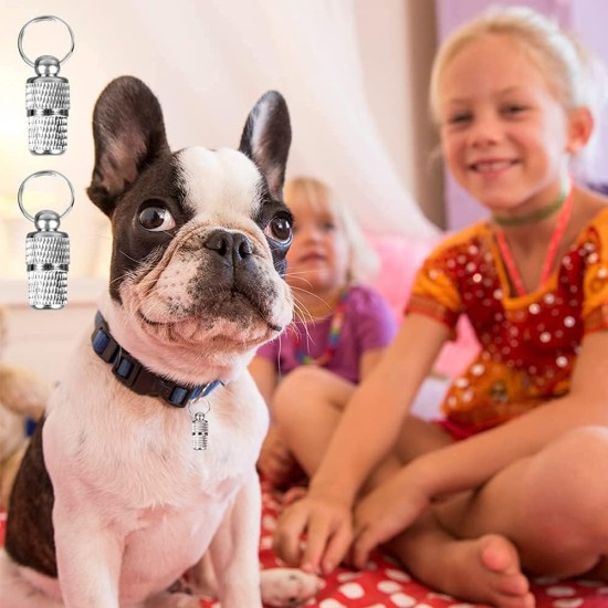 Pack of 4 Pet ID Tags, Address Tags for Dogs, Cats, Pet ID Address Tag, Waterproof, Collar Pendant for Cat and Dog, Prevent Loss of Pets Pack of 4 Pet ID Tags, Address Tags for Dogs, Cats, Pet ID Address Tag, Waterproof, Collar Pendant for Cat and Dog, Prevent Loss of Pets