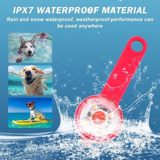 Pack of 4 Safety Pet Lights, Sporgo LED Flashing Light for Dogs Cats, USB Rechargeable Safety Light, LED Light Pendant, Dog, Waterproof Pet Lights with 3 Flashing Modes Pack of 4 Safety Pet Lights, Sporgo LED Flashing Light for Dogs Cats, USB Rechargeable Safety Light, LED Light Pendant, Dog, Waterproof Pet Lights with 3 Flashing Modes