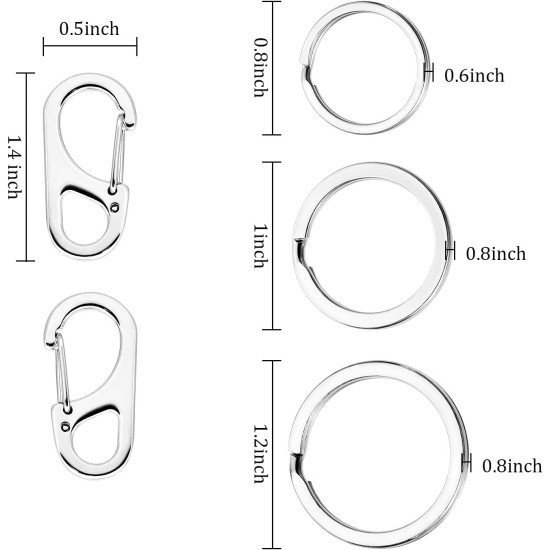 Pack of 6 Dog Tag Clips Pet ID Tag Clips with 18 Pieces Durable Stainless Steel Rings Personalised Clips Pet ID Tag Holder for Cats Dogs Collars Harnesses in 3 Sizes Pack of 6 Dog Tag Clips Pet ID Tag Clips with 18 Pieces Durable Stainless Steel Rings Personalised Clips Pet ID Tag Holder for Cats Dogs Collars Harnesses in 3 Sizes