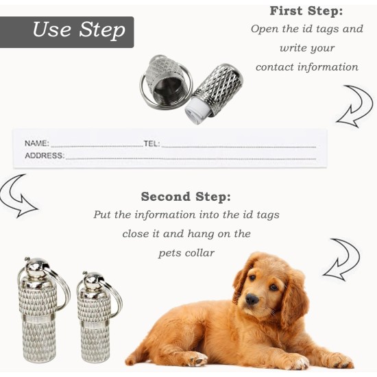 Pack of 6 Pet Metal ID Collar Tags, Anti-Lost Pet ID Tag for Dog and Cat Pack of 6 Pet Metal ID Collar Tags, Anti-Lost Pet ID Tag for Dog and Cat