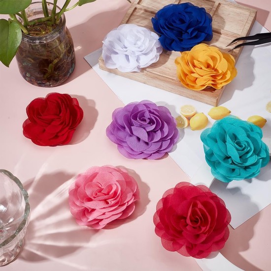 Pack of 8 8 Colours Dog Collar for Pet Shows, Flowers, Colourful Polyester, Soft Flowers, Pets, Cats, Bows, Ornaments, Flower Pendants for Puppies, Cats, Dogs Pack of 8 8 Colours Dog Collar for Pet Shows, Flowers, Colourful Polyester, Soft Flowers, Pets, Cats, Bows, Ornaments, Flower Pendants for Puppies, Cats, Dogs