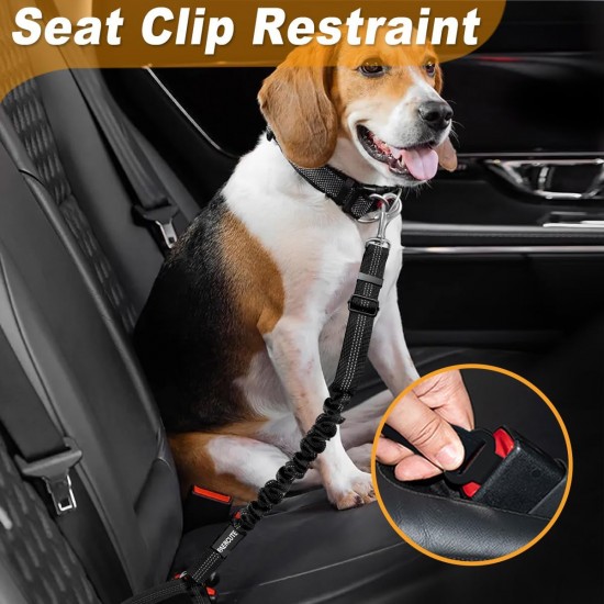 Paercute 3 Piece Set Dog Car Seat Belt Adjustable Headrest with Elastic Shock Absorber Heavy Duty Headrest Pet Seat Belt Harness Paercute 3 Piece Set Dog Car Seat Belt Adjustable Headrest with Elastic Shock Absorber Heavy Duty Headrest Pet Seat Belt Harness