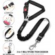 Paercute 3 Piece Set Dog Car Seat Belt Adjustable Headrest with Elastic Shock Absorber Heavy Duty Headrest Pet Seat Belt Harness Paercute 3 Piece Set Dog Car Seat Belt Adjustable Headrest with Elastic Shock Absorber Heavy Duty Headrest Pet Seat Belt Harness
