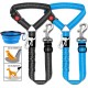 Paercute 3 Piece Set Dog Car Seat Belt Adjustable Headrest with Elastic Shock Absorber Heavy Duty Headrest Pet Seat Belt Harness Paercute 3 Piece Set Dog Car Seat Belt Adjustable Headrest with Elastic Shock Absorber Heavy Duty Headrest Pet Seat Belt Harness