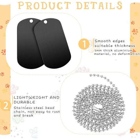 Parallelower Pack of 25 Engraved Dog Tags Aluminium Rectangle Blank Tags Black Blank Sign Shape Pendant Dog Tag for Necklace Bracelet Jewellery Pendant Key Chains Dog Tag Parallelower Pack of 25 Engraved Dog Tags Aluminium Rectangle Blank Tags Black Blank Sign Shape Pendant Dog Tag for Necklace Bracelet Jewellery Pendant Key Chains Dog Tag