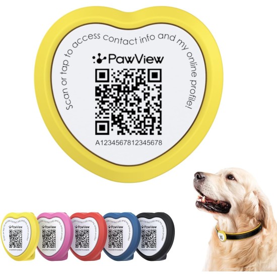 PawView Purple NFC Pet ID Tag - QR Code Anti-Lost Protection for Dogs & Cats, Customizable Smart Tag, Waterproof Silicone, No Subscription Fees PawView Purple NFC Pet ID Tag - QR Code Anti-Lost Protection for Dogs & Cats, Customizable Smart Tag, Waterproof Silicone, No Subscription Fees