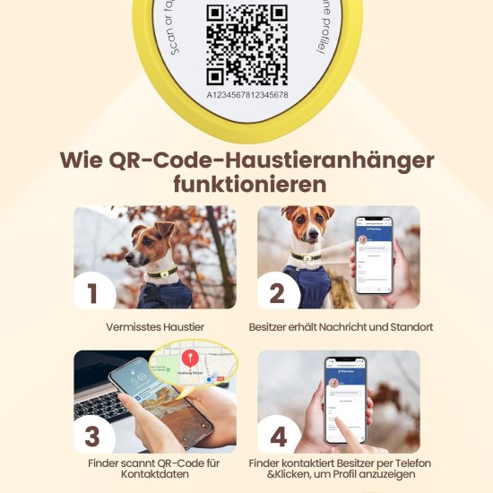 PawView Purple NFC Pet ID Tag - QR Code Anti-Lost Protection for Dogs & Cats, Customizable Smart Tag, Waterproof Silicone, No Subscription Fees PawView Purple NFC Pet ID Tag - QR Code Anti-Lost Protection for Dogs & Cats, Customizable Smart Tag, Waterproof Silicone, No Subscription Fees