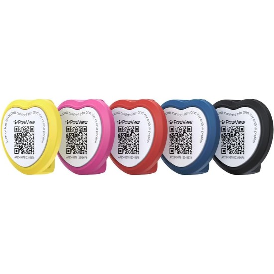 PawView Purple NFC Pet ID Tag - QR Code Anti-Lost Protection for Dogs & Cats, Customizable Smart Tag, Waterproof Silicone, No Subscription Fees PawView Purple NFC Pet ID Tag - QR Code Anti-Lost Protection for Dogs & Cats, Customizable Smart Tag, Waterproof Silicone, No Subscription Fees