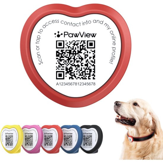 PawView Purple NFC Pet ID Tag - QR Code Anti-Lost Protection for Dogs & Cats, Customizable Smart Tag, Waterproof Silicone, No Subscription Fees PawView Purple NFC Pet ID Tag - QR Code Anti-Lost Protection for Dogs & Cats, Customizable Smart Tag, Waterproof Silicone, No Subscription Fees