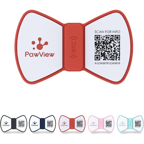 PawView Purple NFC Pet ID Tag - QR Code Anti-Lost Protection for Dogs & Cats, Customizable Smart Tag, Waterproof Silicone, No Subscription Fees PawView Purple NFC Pet ID Tag - QR Code Anti-Lost Protection for Dogs & Cats, Customizable Smart Tag, Waterproof Silicone, No Subscription Fees
