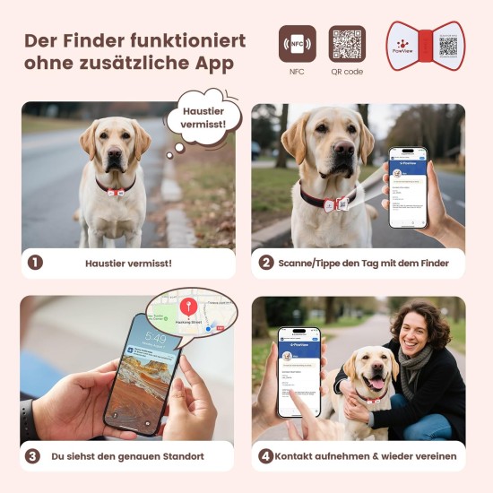 PawView Purple NFC Pet ID Tag - QR Code Anti-Lost Protection for Dogs & Cats, Customizable Smart Tag, Waterproof Silicone, No Subscription Fees PawView Purple NFC Pet ID Tag - QR Code Anti-Lost Protection for Dogs & Cats, Customizable Smart Tag, Waterproof Silicone, No Subscription Fees