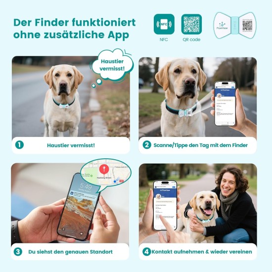 PawView Purple NFC Pet ID Tag - QR Code Anti-Lost Protection for Dogs & Cats, Customizable Smart Tag, Waterproof Silicone, No Subscription Fees PawView Purple NFC Pet ID Tag - QR Code Anti-Lost Protection for Dogs & Cats, Customizable Smart Tag, Waterproof Silicone, No Subscription Fees