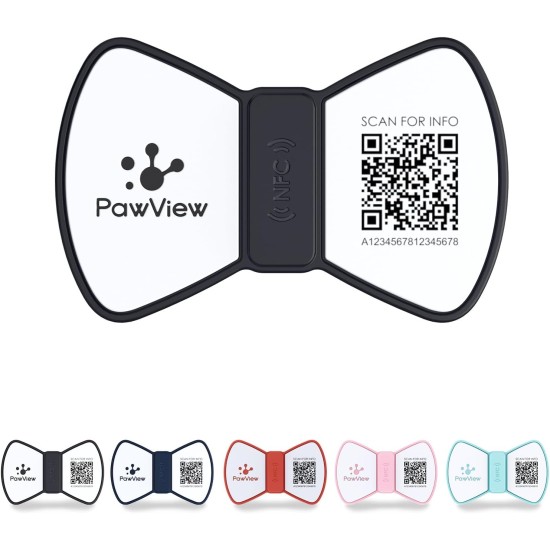PawView Purple NFC Pet ID Tag - QR Code Anti-Lost Protection for Dogs & Cats, Customizable Smart Tag, Waterproof Silicone, No Subscription Fees PawView Purple NFC Pet ID Tag - QR Code Anti-Lost Protection for Dogs & Cats, Customizable Smart Tag, Waterproof Silicone, No Subscription Fees