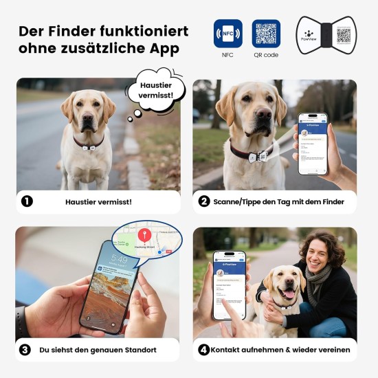 PawView Purple NFC Pet ID Tag - QR Code Anti-Lost Protection for Dogs & Cats, Customizable Smart Tag, Waterproof Silicone, No Subscription Fees PawView Purple NFC Pet ID Tag - QR Code Anti-Lost Protection for Dogs & Cats, Customizable Smart Tag, Waterproof Silicone, No Subscription Fees