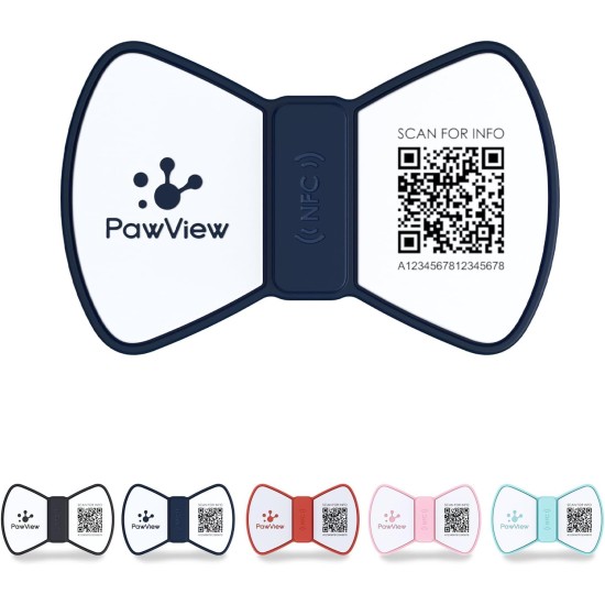 PawView Purple NFC Pet ID Tag - QR Code Anti-Lost Protection for Dogs & Cats, Customizable Smart Tag, Waterproof Silicone, No Subscription Fees PawView Purple NFC Pet ID Tag - QR Code Anti-Lost Protection for Dogs & Cats, Customizable Smart Tag, Waterproof Silicone, No Subscription Fees